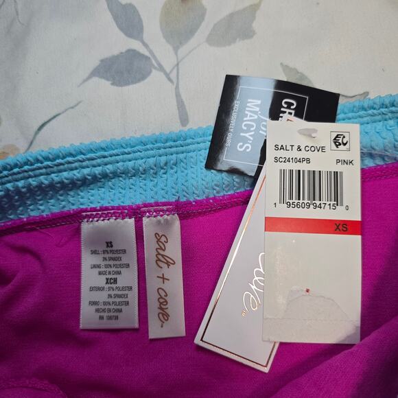 NWT Juniors Salt+Cove Juniors High Waited Swimsuit XS - Picture 4 of 4